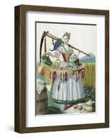 A Peasant Woman, circa 1735-Martin Engelbrecht-Framed Giclee Print