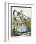 A Peasant Woman, circa 1735-Martin Engelbrecht-Framed Premium Giclee Print