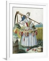 A Peasant Woman, circa 1735-Martin Engelbrecht-Framed Giclee Print