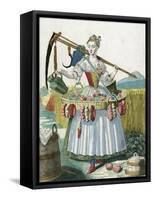 A Peasant Woman, circa 1735-Martin Engelbrecht-Framed Stretched Canvas