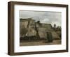 A Peasant Woman Digging in Front of Her Cottage, C.1885-Vincent van Gogh-Framed Giclee Print