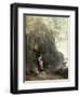 A Peasant Woman Grazing a Cow at the Edge of a Forest-Jean-Baptiste-Camille Corot-Framed Giclee Print