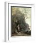 A Peasant Woman Grazing a Cow at the Edge of a Forest-Jean-Baptiste-Camille Corot-Framed Giclee Print