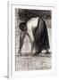 A Peasant Woman with Hands in the Ground-Georges Seurat-Framed Giclee Print