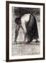 A Peasant Woman with Hands in the Ground-Georges Seurat-Framed Giclee Print