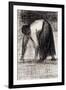 A Peasant Woman with Hands in the Ground-Georges Seurat-Framed Giclee Print