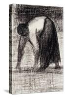 A Peasant Woman with Hands in the Ground-Georges Seurat-Stretched Canvas