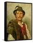 A Peasant-Hugo Kauffmann-Framed Stretched Canvas