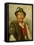 A Peasant-Hugo Kauffmann-Framed Stretched Canvas