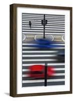 A Pedestrian Crossing on Paulista Avenue, Sao Paula.-Jon Hicks-Framed Photographic Print