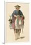 A Pedlar Plate 17 from "The Costume of China"-Major George Henry Mason-Framed Giclee Print