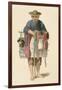 A Pedlar Plate 17 from "The Costume of China"-Major George Henry Mason-Framed Giclee Print