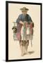 A Pedlar Plate 17 from "The Costume of China"-Major George Henry Mason-Framed Giclee Print