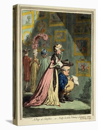 A Peep at Christies, 1796-James Gillray-Stretched Canvas