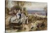 A Peep at the Hounds: 'Here They Come'-Myles Birket Foster-Stretched Canvas