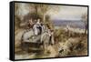 A Peep at the Hounds: 'Here They Come'-Myles Birket Foster-Framed Stretched Canvas