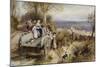 A Peep at the Hounds: 'Here They Come'-Myles Birket Foster-Mounted Giclee Print