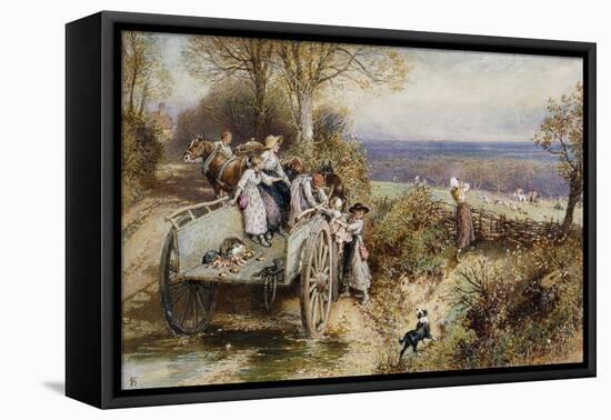 A Peep at the Hounds: 'Here They Come'-Myles Birket Foster-Framed Stretched Canvas