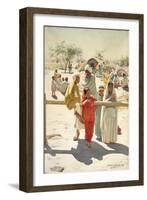 A Peep at the Train, India, 1892-Rudolf Der G. Swoboda-Framed Giclee Print