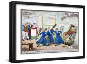 A Peep into the Blue Coat School!!!!!!!!!, 1815-George Cruikshank-Framed Giclee Print