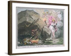 A Peep into the Cave of Jacobinism-James Gillray-Framed Giclee Print