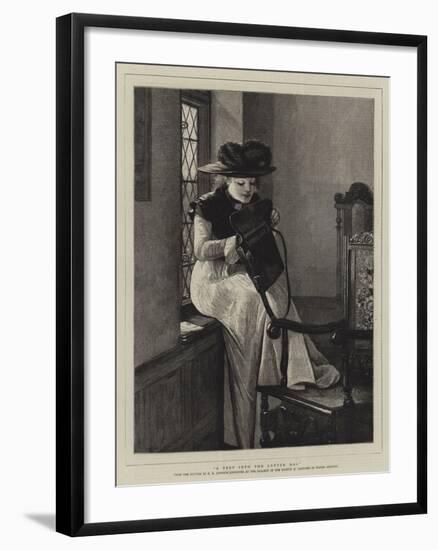 A Peep into the Letter Bag-Edward Killingworth Johnson-Framed Giclee Print