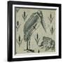 A Pelican and Frog in Conversation (W/C on Paper)-William De Morgan-Framed Giclee Print