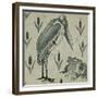 A Pelican and Frog in Conversation (W/C on Paper)-William De Morgan-Framed Giclee Print