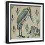 A Pelican and Frog in Conversation (W/C on Paper)-William De Morgan-Framed Giclee Print