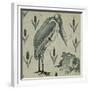 A Pelican and Frog in Conversation (W/C on Paper)-William De Morgan-Framed Giclee Print