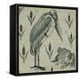 A Pelican and Frog in Conversation (W/C on Paper)-William De Morgan-Framed Stretched Canvas