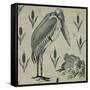 A Pelican and Frog in Conversation (W/C on Paper)-William De Morgan-Framed Stretched Canvas