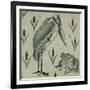 A Pelican and Frog in Conversation (W/C on Paper)-William De Morgan-Framed Giclee Print