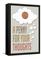 A Penny For Your Thoughts-null-Framed Stretched Canvas