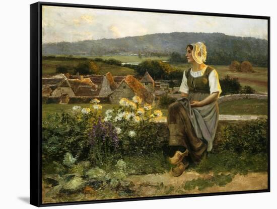 A Pensive Moment-Jean Beauduin-Framed Stretched Canvas