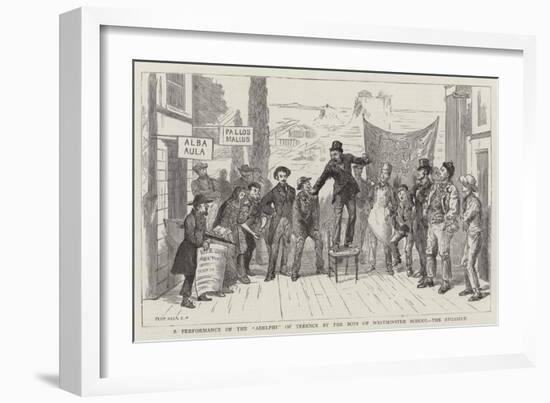 A Performance of the Adelphi of Terence by the Boys of Westminster School, the Epilogue-null-Framed Giclee Print