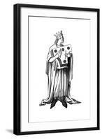 A Performer on the Psalterion, 14th Century-null-Framed Giclee Print