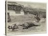 A Persian Derby at Teheran, the Winner of the First Race Falling Dead in Front of the Shah's Tent-null-Stretched Canvas