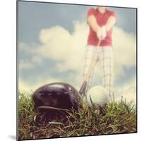 A Person Playing Golf-graphicphoto-Mounted Photographic Print