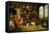 A Personification and Allegory of Sight: a Collectors Cabinet, circa 1660-School Of Antwerp-Framed Stretched Canvas