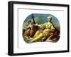 A Personification of Music, Singing with Putti Playing a Viol and a Flute, 1758-Joseph-marie, The Elder Vien-Framed Giclee Print