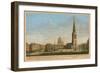 A Perspective View of the North West Front of the Parish Church of St Brides with the Beautiful…-John Donowell-Framed Giclee Print