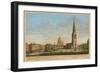 A Perspective View of the North West Front of the Parish Church of St Brides with the Beautiful…-John Donowell-Framed Giclee Print