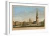 A Perspective View of the North West Front of the Parish Church of St Brides with the Beautiful…-John Donowell-Framed Giclee Print