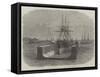 A Peruvian Iron-Clad Ship in the New Floating Dock at Callao-null-Framed Stretched Canvas