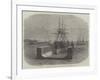 A Peruvian Iron-Clad Ship in the New Floating Dock at Callao-null-Framed Giclee Print