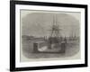 A Peruvian Iron-Clad Ship in the New Floating Dock at Callao-null-Framed Giclee Print