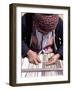 A Peruvian Man Weaving, Sacred Valley Area, Peru, South America-Gavin Hellier-Framed Photographic Print