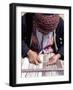 A Peruvian Man Weaving, Sacred Valley Area, Peru, South America-Gavin Hellier-Framed Photographic Print