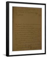 A Petition to Be Released from Jail, 31st June 1753-Francois Marie Arouet Voltaire-Framed Giclee Print